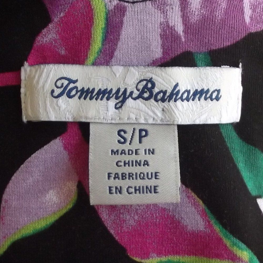 TOMMY BAHAMA Tambour Maxi Dress, S, Black/Multicolor Floral, Tank/Scoop, Jersey - Picture 10 of 12